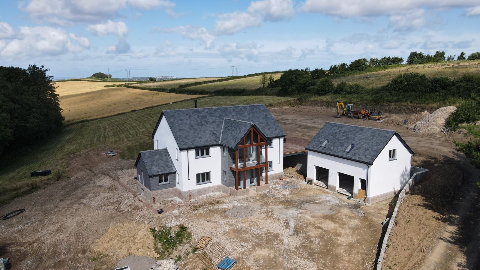 Anderson & Evans completed project — aerial view, North Devon