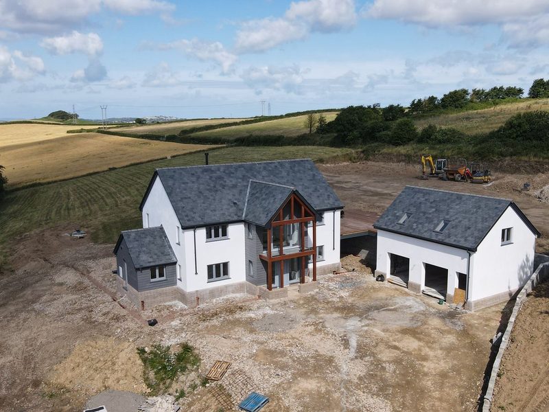 Meadow Home North Devon aerial view
